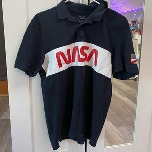 Navy blue NASA polo shirt